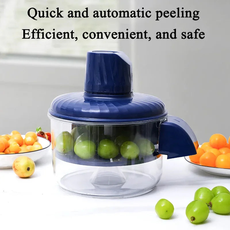 Automatic Fruit Peeler Intelligent Peeling Machine 1500Mah Portable Wireless Grape/Garlic Peeler for Home Fast Kitchen Supplies