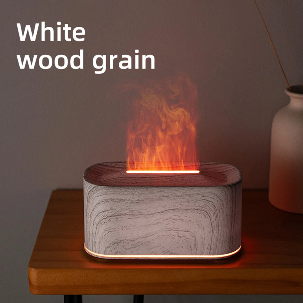 Flame Essential Oil Diffuser – Colorful LED Fire Effect Ultrasonic Aromatherapy Humidifier