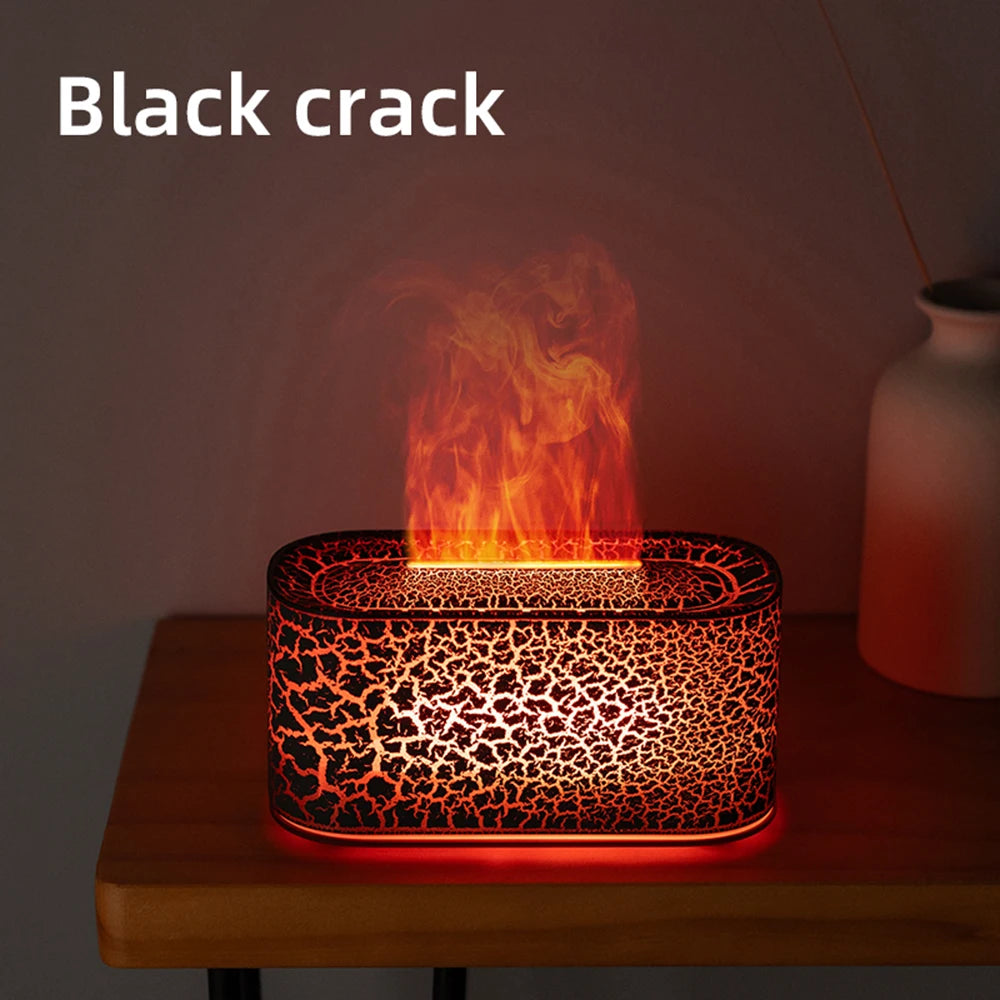 Flame Essential Oil Diffuser – Colorful LED Fire Effect Ultrasonic Aromatherapy Humidifier