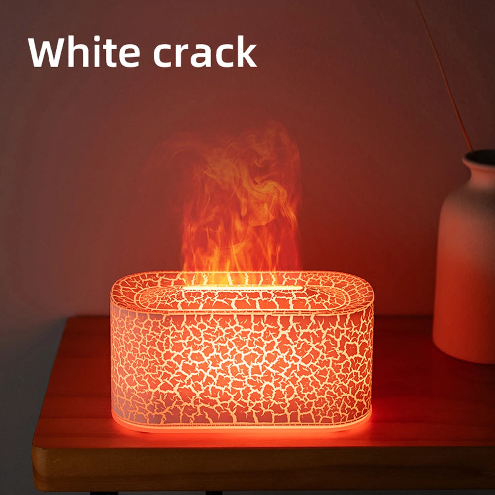 Flame Essential Oil Diffuser – Colorful LED Fire Effect Ultrasonic Aromatherapy Humidifier
