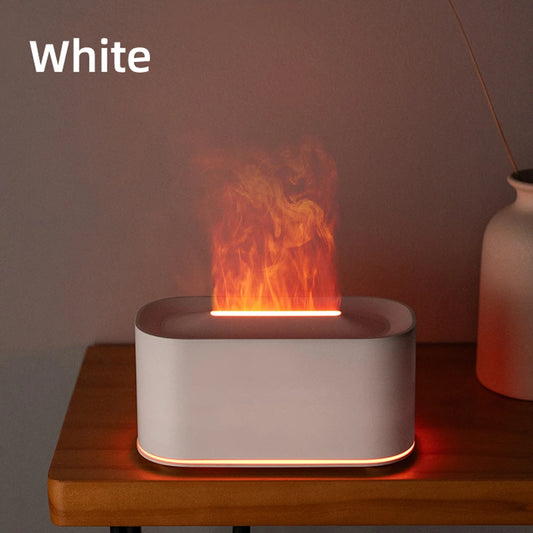 Flame Essential Oil Diffuser – Colorful LED Fire Effect Ultrasonic Aromatherapy Humidifier